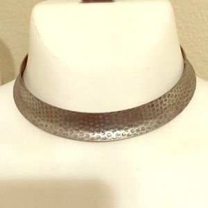 Metal silver tone choker Princess Leia COSTUME 🎃